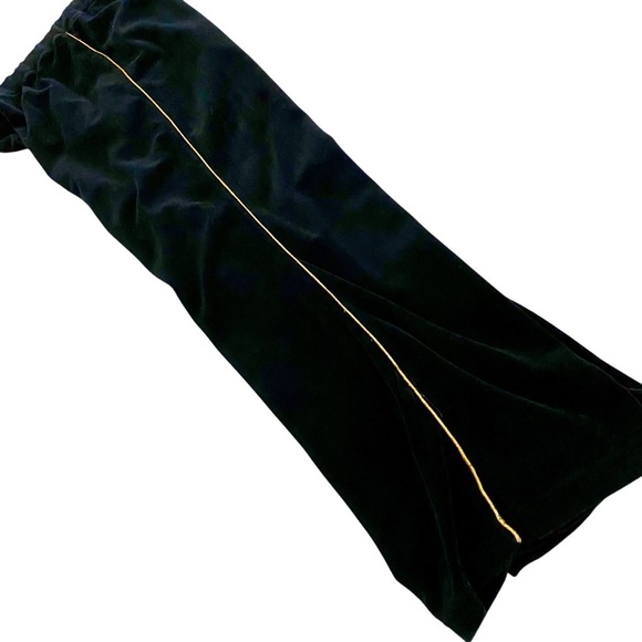 Vintage Catalina 2-pc Black Velour Track Suit Large V-neck Sweatshirt Pants Set - Picture 10 of 15